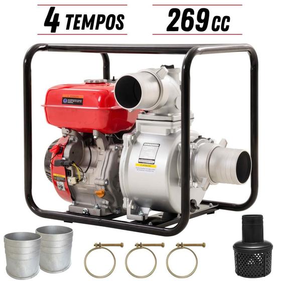 Motobomba Autoescorvante Kawashima GW400A 4 Tempos 269cc 9HP À Gasolina 33MCA 102m³/h Alta Vazão Menor preço em Motobomba Autoescorvante Kawashima GW400A 4 Tempos 269cc 9HP À Gasolina 33MCA 102m³/h Alta Vazão