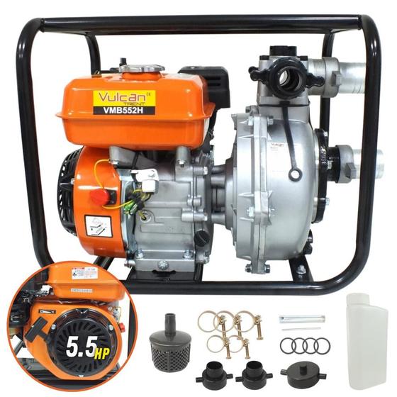 Imagem de Motobomba De Alta Pressão Profissional Vulcan VMB552H Á Gasolina 4 Tempos Partida Manual