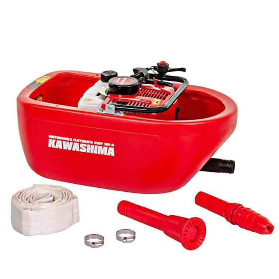 Imagem de Motobomba Flutuante Profissional Kawashima KWP15F4 43cc 2 Tempos Com Saída 1.1/2 Pol Para Água Limpa