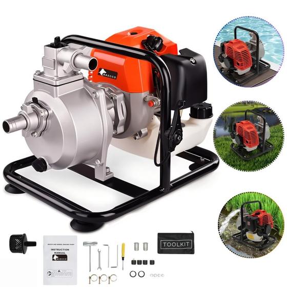 Imagem de Motobomba Gasolina 2T Potente 1 Pol 52Cc 2.5Hp Bascco