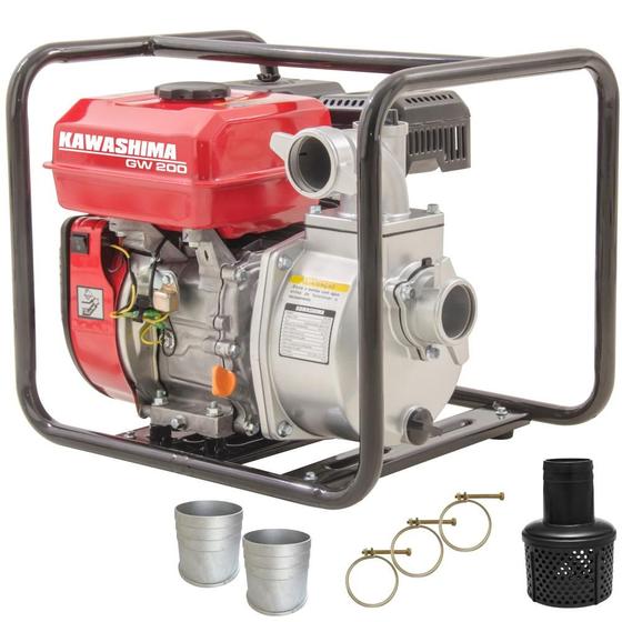 Imagem de Motobomba Kawashima Autoescorvante GW200 212cc 7HP À Gasolina Com Saída de 2 Polegadas P/ Água Limpa
