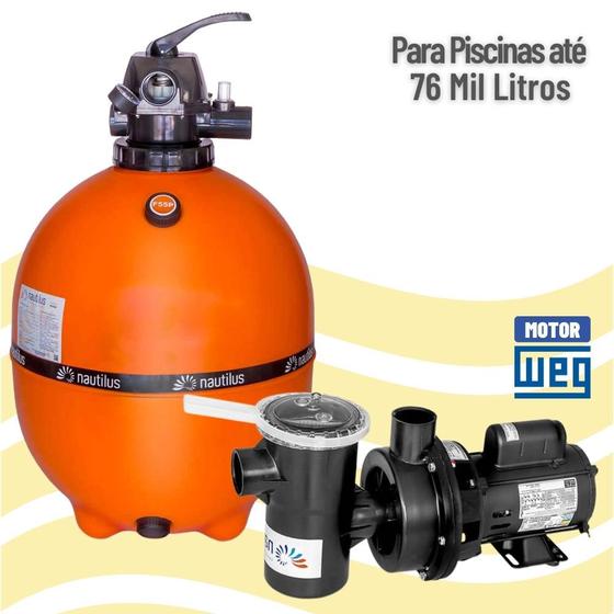 Imagem de Motobomba NBFC-0M 1/4CV Centrífuga para Piscinas, Banheiras, Spas e Cascatas 110/220V 60HZ - Nautilus