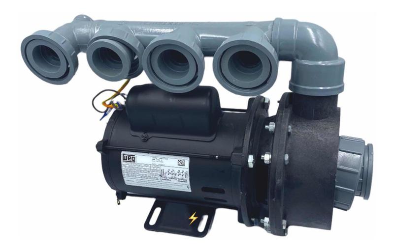 Imagem de Motobomba Para Piscina Splash 3/4cv  Motor Weg Bivolt P/4 Registros