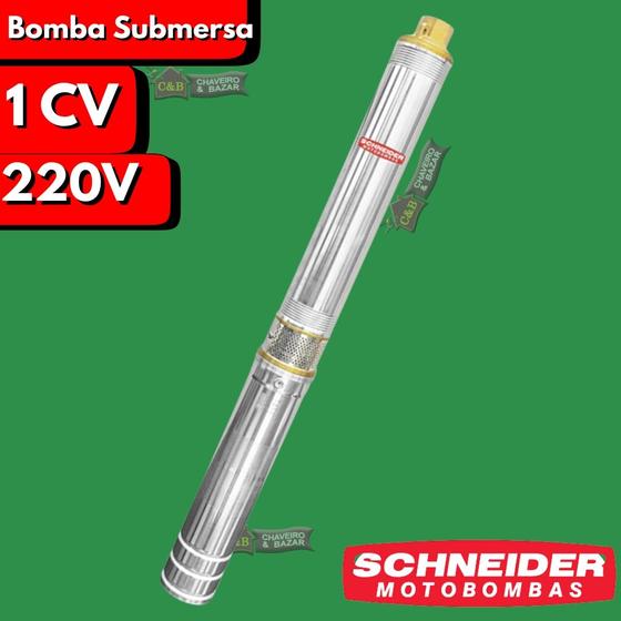 Imagem de Motobomba Submersa 3 POL Schneider -10B3E18 2 Fios 1CV 220V