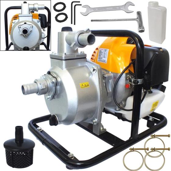 Imagem de Motobomba VB10B Vulcan 2T 52cc 2,5cv À Gasolina Partida Manual Com Óleo Castrol Stihl 500ml