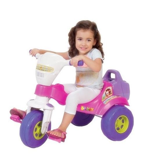 Imagem de Motoca Triciclo Infantil Tico Bichos Rosa Menina - Magic Toys
