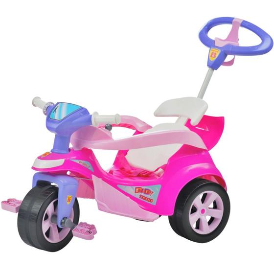 Imagem de Motoca Triciclo Infantil Tico Trike Evolution Rosa Menina