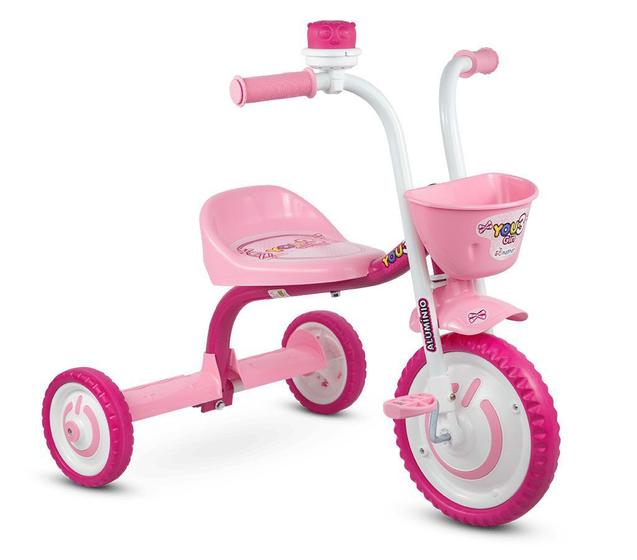 Imagem de Motoca Triciclo Infantil You 3 Girl Até 21kg Com Buzina Nathor