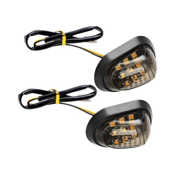 Imagem de Motocicleta piscando luz, Motocicleta Turn Signal 9LED Piranha Turn Signal Embedded Light, 1 Par