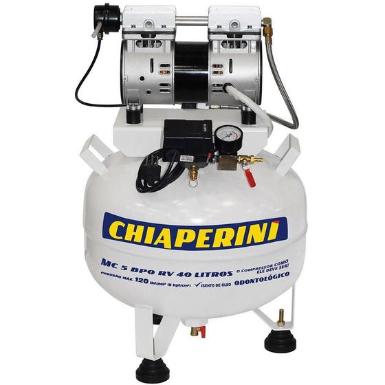 Imagem de Motocompressor BPO 5Pcm 40 litros Isento Óleo - CHIAPERINI