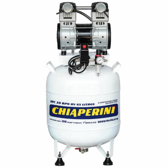 Imagem de Motocompressor Odontológico s/Óleo 65L MC10 220V Chiaperini