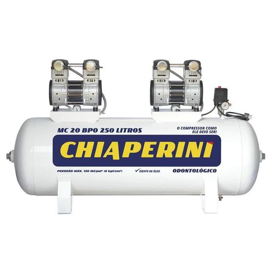 Imagem de Motocompressor Odontológico sem Óleo MC20 250L 022271 Chiaperini