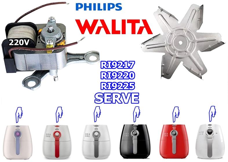 Imagem de Motor 220V Com Hélice para sua fritadeira airfryer modelos Ri9217 Ri9220 Ri9225