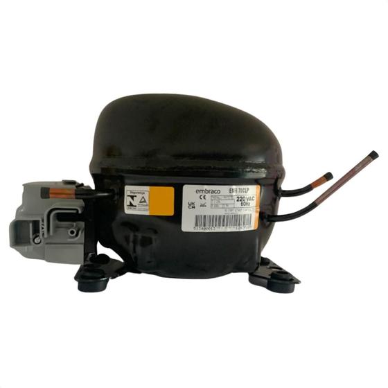 Imagem de Motor Compressor Geladeira Emr70Clp 1/5 Hp R600 Lbp 220V