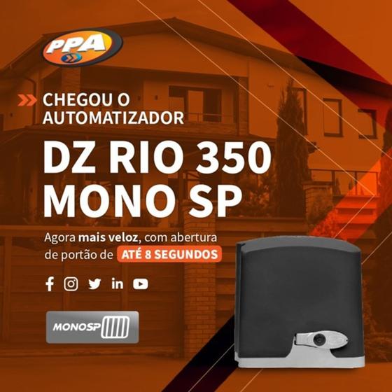 Imagem de Motor de Portão PPA Automatizador Deslizante Dz Rio 350 KL SP - Sem Cremalheira