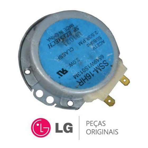 Imagem de Motor do Prato Giratório SSM-16HR 21V 6549W1S013M Micro-ondas LG MH7047G, MH7048AP, MH7049C, MS2346S