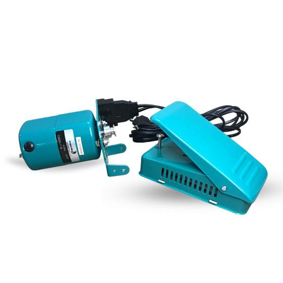 Imagem de Motor e Pedal Para Maquina Overlock Semi Industrial 150w