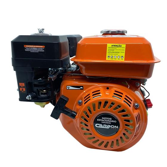 Imagem de Motor Estacionário a Gasolina 4T 7HP 212CC Partida Manual com Sensor de Óleo Carbon Fak