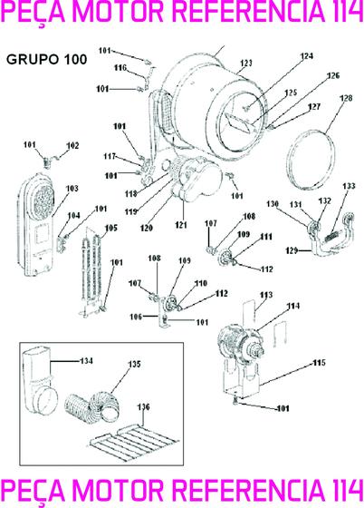 Imagem de Motor para Secadora de Roupa 220-240 Volts BSI10 BSI24 BSR10 BSR24 BSX10 Brastemp W10529145 Original