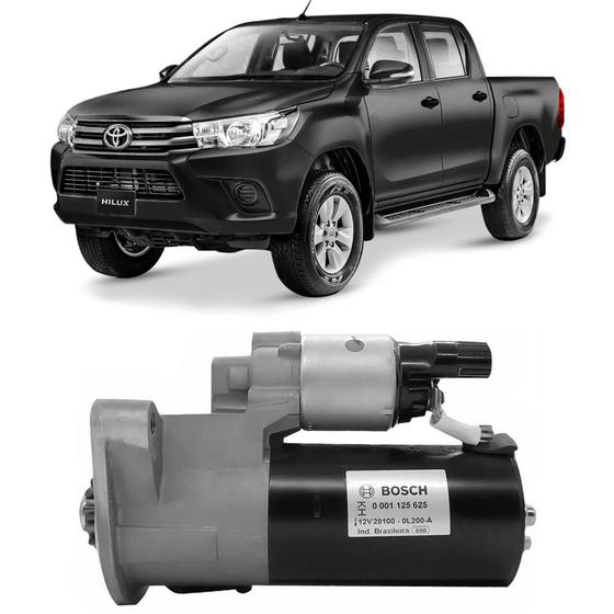 Imagem de Motor Partida Arranque Toyota Hilux 2015 a 2021 Bosch 0001125625