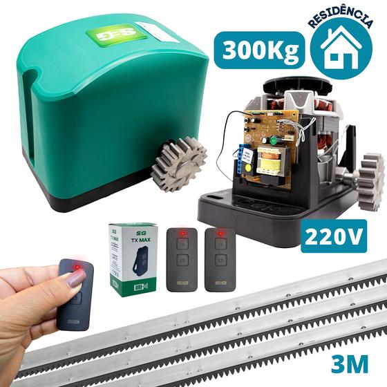 Motor Portão Eletrônico Deslizante Residencial 1/4Hp Seg Next Para ...