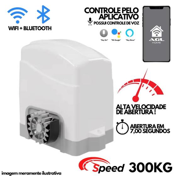 Imagem de Motor Portão Eletrônico Izzy 300 Speed 127V/220V Com Cremalheira Gomo de Plástico 4,5 Metros