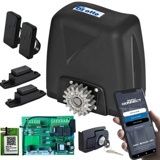 Imagem de Motor Portão Residencial Dz Atto Turbo Wifi App Celular Android iOS 350kg Rossi 110v