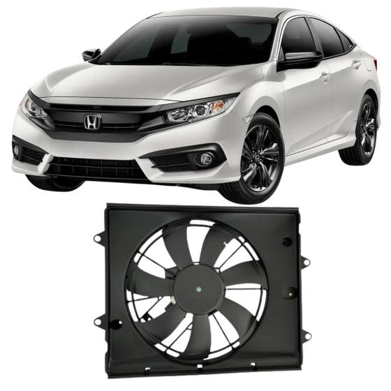 Imagem de Motor ventilador Civic Ex E Exl Sport 2.0 16V 2017 Ate 2022 Civic 1.5 2016 Ate 2020 Gmv Com Módulo Com Defletor 12V 190155Baa01 190205Baa01 190305Baa0