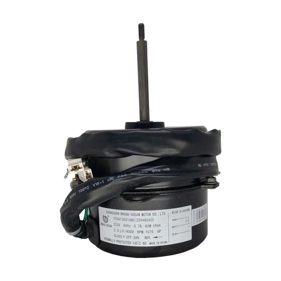 Imagem de Motor Ventilador Condensador Toda Linha Cyclone 38K 18,22,30.000 BTUS 220v 60hz 25906088 / 25948043