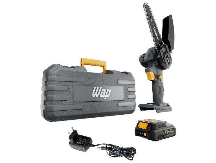 Motosserra Elétrica WAP K21 S01 Sabre 6" Bateria 21V para Podas