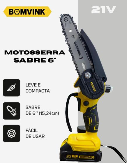 Motosserra Profissional 6 21v Bivolt 600w Portátil - BOMVINK