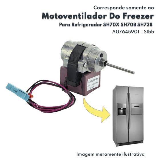 Imagem de Motoventilador Do Freezer Para Refrigerador Electrolux SH70X SH70B SH72B SS72B SIBB - 15915900 / A07645901 / 15915900