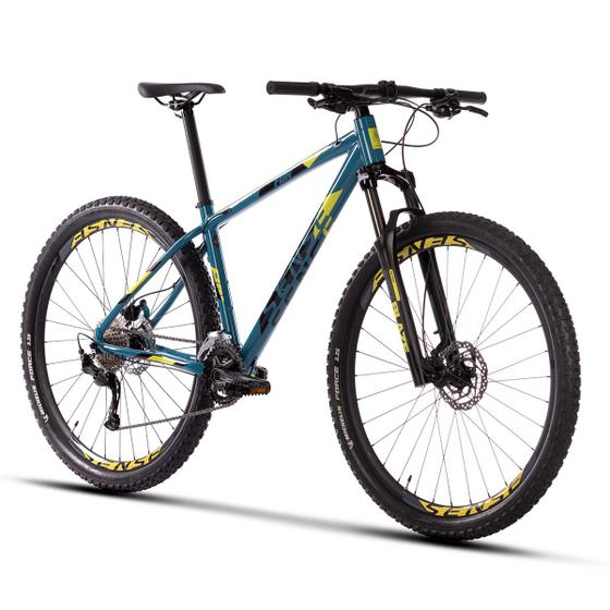 Imagem de Mountain Bike Aro 29 Quadro Alumínio M17' Freio a Disco Shimano Fun Evo 2023 Aqua Amarelo Sense