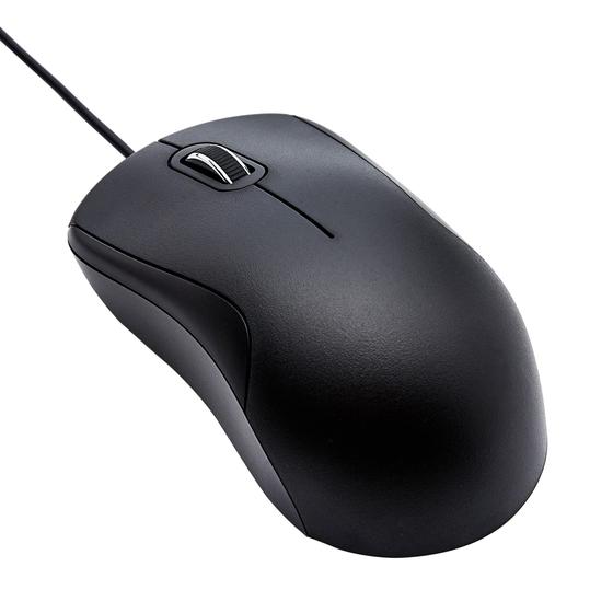 Imagem de Mouse Amazon Basics com fio USB de 3 botões 1000 DPI - preto