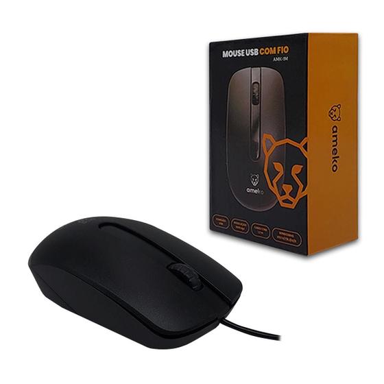 Imagem de Mouse Ameko, Usb, 1000 Dpi, Preto - Amk -1M