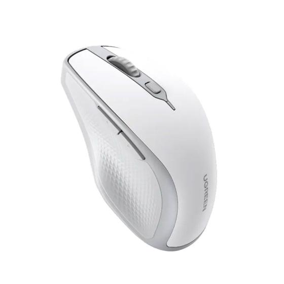 Imagem de Mouse Bluetooth Ugreen Sem Fio Sensor 4000Dpi Conexão Wireless 2,4GHz Branco