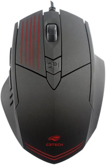 Mouse C3 Tech Gamer Mg-10BK 2400DPI 6B USB Led Menor preço em Mouse C3 Tech Gamer Mg-10BK 2400DPI 6B USB Led