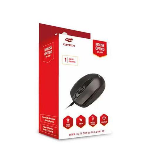 Imagem de Mouse c3tech ms30bk preto usb