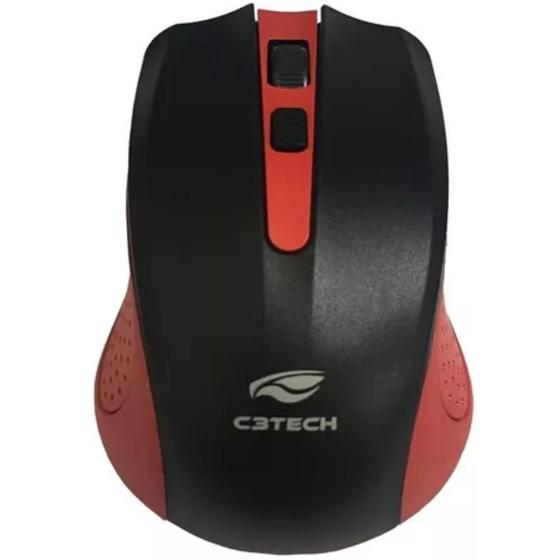 Imagem de Mouse C3tech Óptico M-W20rd Sem Fio Vermelho