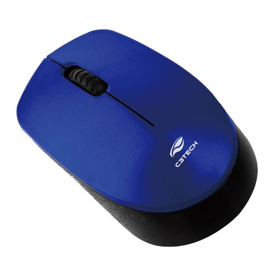 Imagem de Mouse C3Tech Wireless M-W17BL Óptico 1200 DPI C/Pilha - Azul