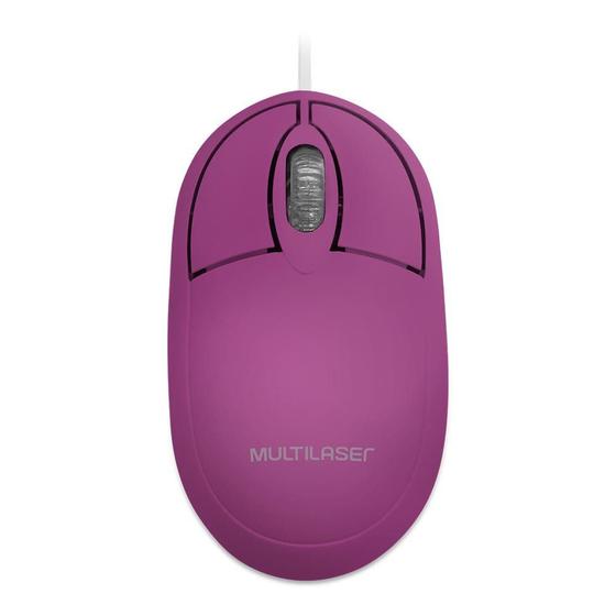 Imagem de Mouse Classic Box Óptico 1200 dpi Full Rosa USB - MO304