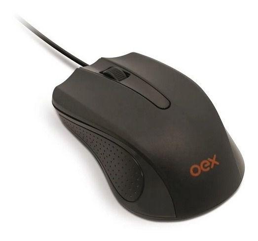 Mouse Usb Óptico Led 800 Dpis Standart Ms100 Oex