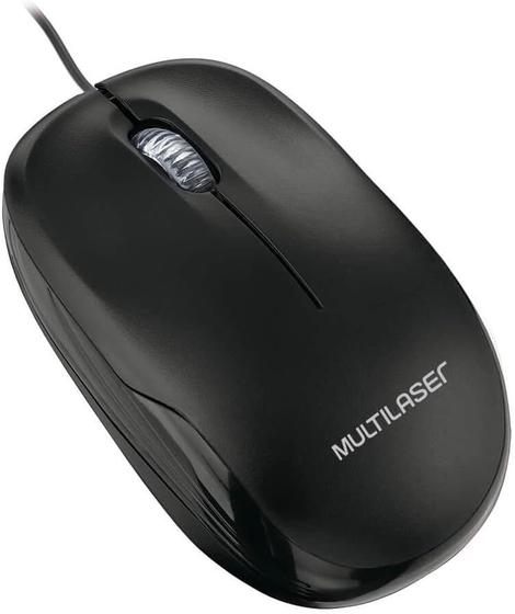 Imagem de Mouse Com Fio 1200dpi Multilaser Mo255 Usb 3 Botões Preto