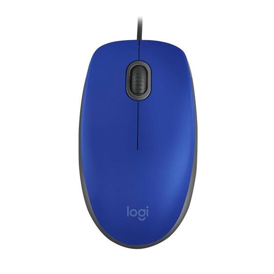 Mouse Usb Óptico Led 1000 Dpis Silent Azul M110 910-005491 Logitech