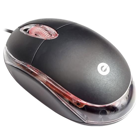 Imagem de Mouse Com Fio Escritório Computador Pc Notebook Óptico Usb 1000 Dpi Exbom MS-9 Preto