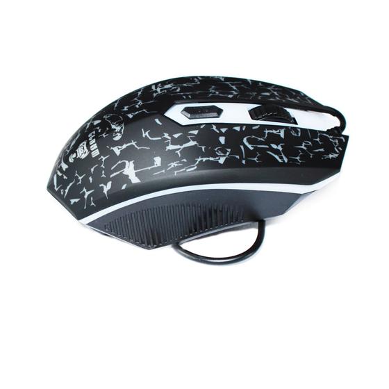 Imagem de Mouse com Fio Jungle Cl-mj806 Preto Led 3600dpi 4d 1,5m