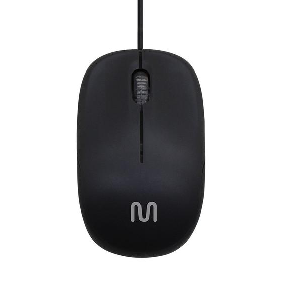 Imagem de Mouse Com Fio MF200 1200DPI Cabo de 120cm 3 Botões Compacto Preto Multi (Multilaser) - MO255