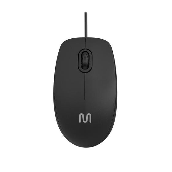 Imagem de Mouse Com Fio MF400 Conexão USB 1200dpi Cabo de 180cm 3 Botões Clique Silencioso Preto Multi - MO386