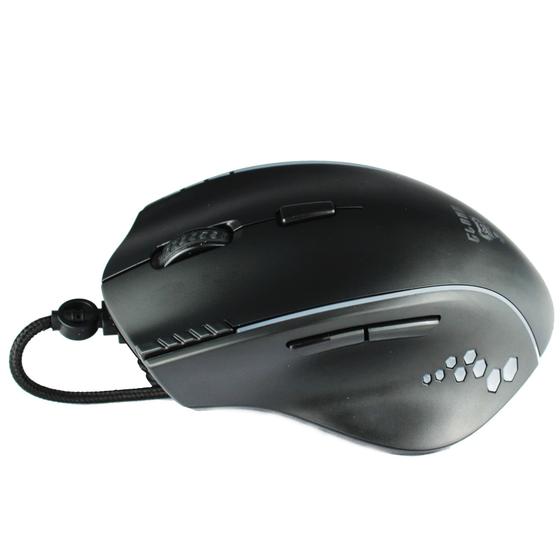 Imagem de Mouse com Fio Mount Cl-mm386 Preto/led/7200dpi/cabo Trançado