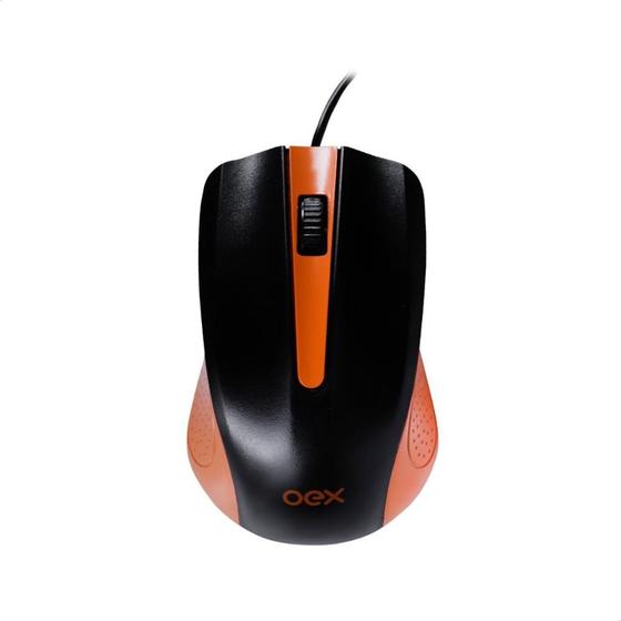 Imagem de Mouse Com Fio Oex Ms100 1000 Dpi Laranja